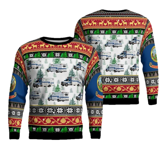Boise Idaho Ada County EMS Christmas Sweater 3D ? Usalast