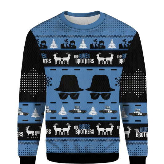 Blues Brothers Quotes Ugly Christmas 3D Sweater ? Usalast