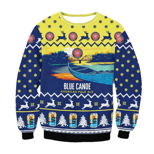 Blue Canoe American Pale Ale Ugly Christmas Sweater 2022 ? Usalast