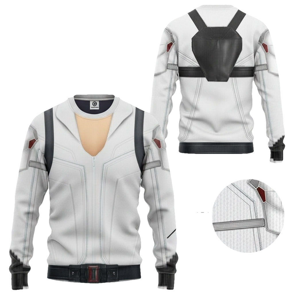 Black Widow White Suit Costume Marvel Ugly Christmas Sweater ? Usalast