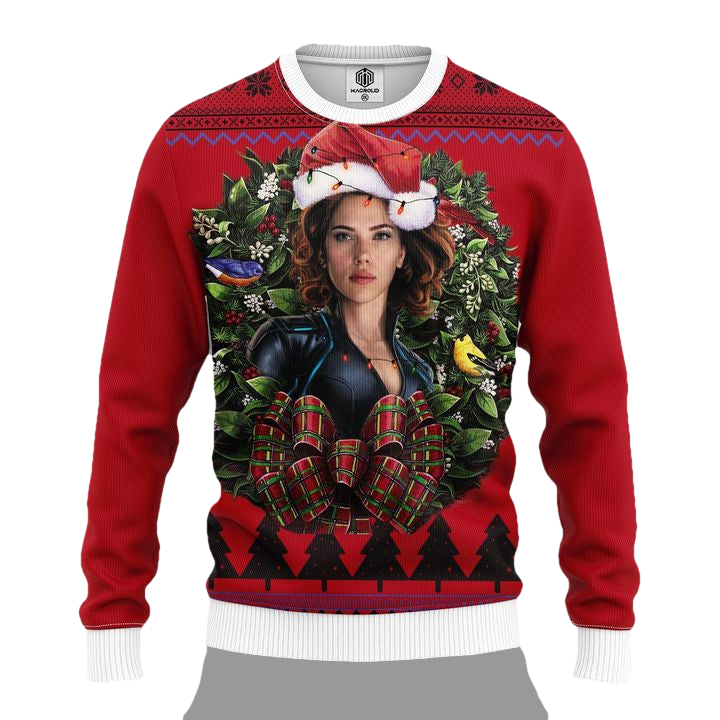 Black Widow Marvel Ugly Christmas Sweater Thanksgiving Gift ? Usalast