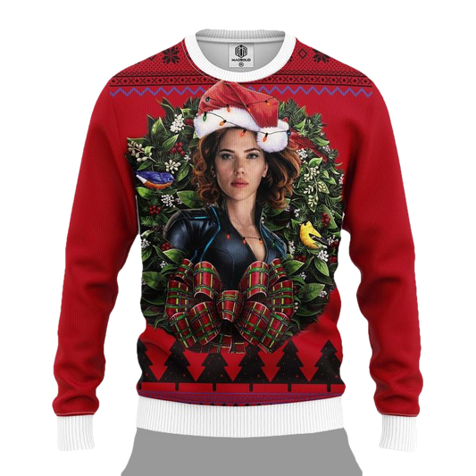 Black Widow Marvel Ugly Christmas Sweater Thanksgiving Gift ? Usalast
