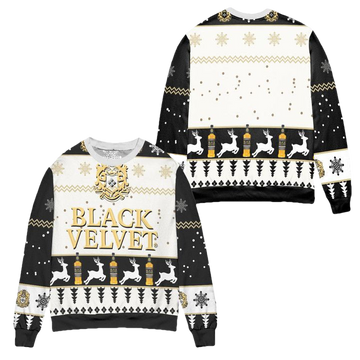 Black Velvet Canadian Whisky Logo Christmas Pattern Ugly Christmas Sweater ? Usalast
