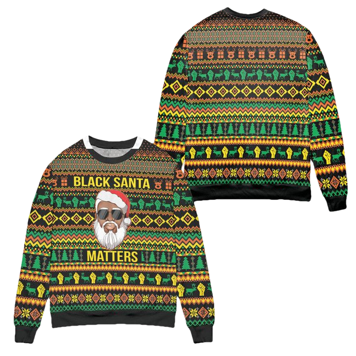 Black Santa Matters Ugly Christmas Sweater ? Usalast