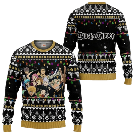 Black Bull Ugly Christmas Sweater And Hoodie Black Clover Anime Xmas Gift ? Usalast