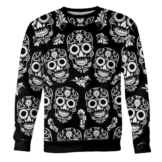 Black And White Sugar Skull Sweater ? Usalast