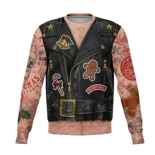 Biker Xmas Biker Tattoo Sons Of Santa Sons Of Anarchy 3d Ugly Christmas Sweater ? Usalast