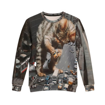 Big Cat Holding Car Print 3D Sweaters Men Womens Hoodies Fashion Thin 3D Sweaters Asia S M L Xl Sh4466 ? Usalast