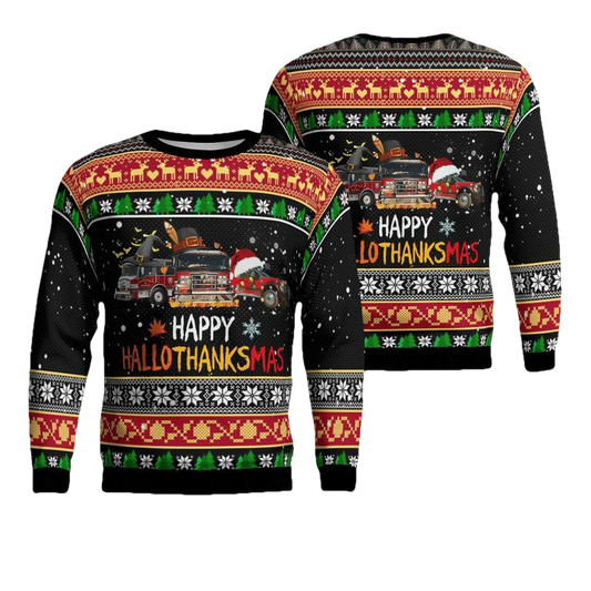 Bexar County 2 Fire Department Christmas AOP Sweater ? Usalast