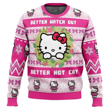 Better Watch Out Disney Hello Kitty 3d Ugly Christmas Sweater ? Usalast