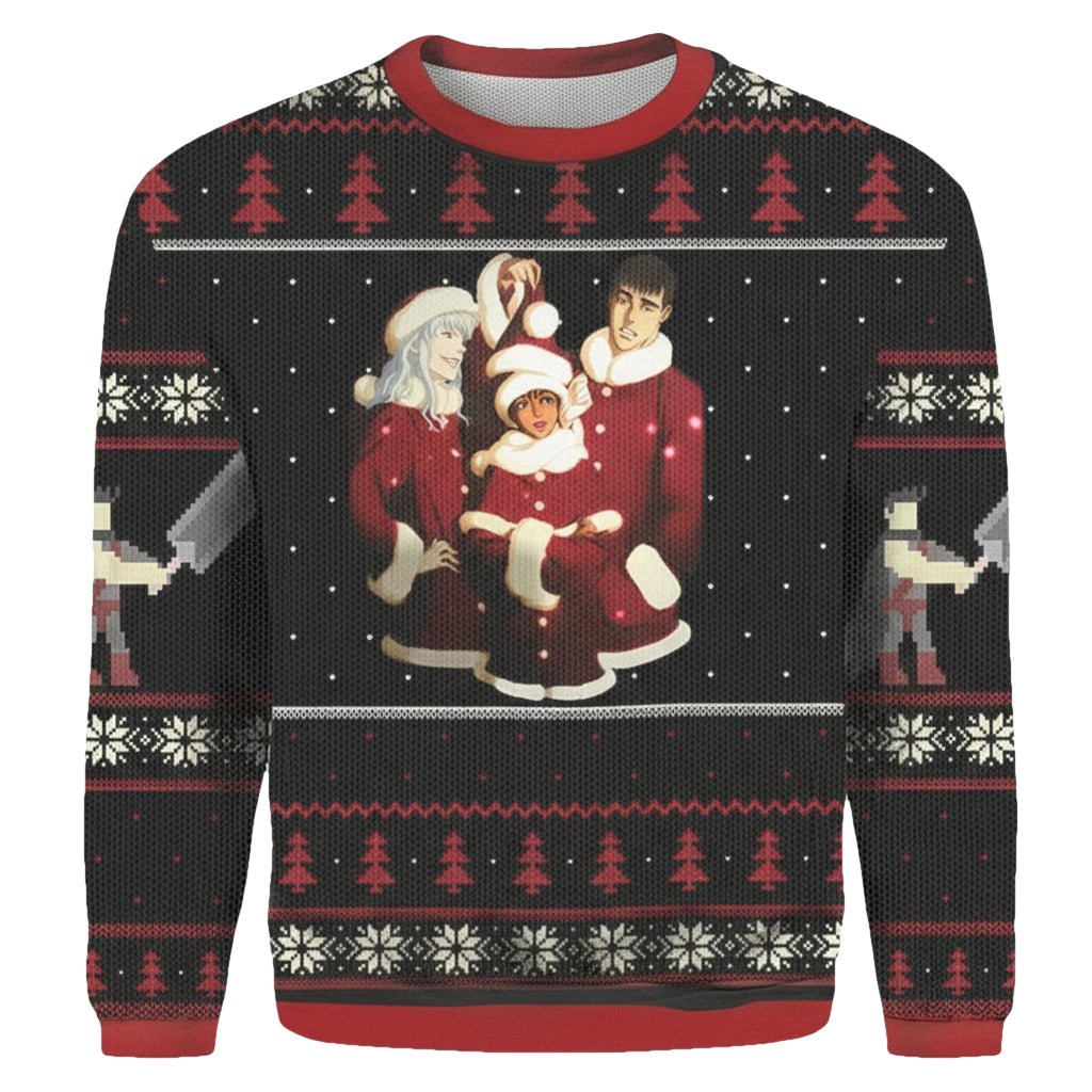 Berserk Guts Casca Griffith Merry Christmas Xmas Ugly 3D Sweater ? Usalast