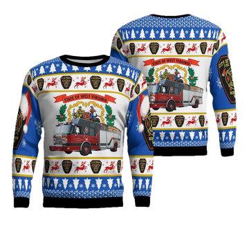Benwood Marshall County West Virginia Benwood Fire Department Christmas Sweater 3D ? Usalast