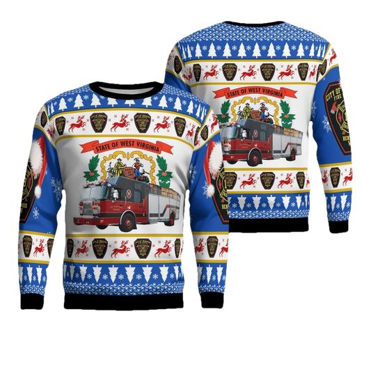 Benwood Marshall County West Virginia Benwood Fire Department Christmas Sweater 3D ? RM91 ? Usalast