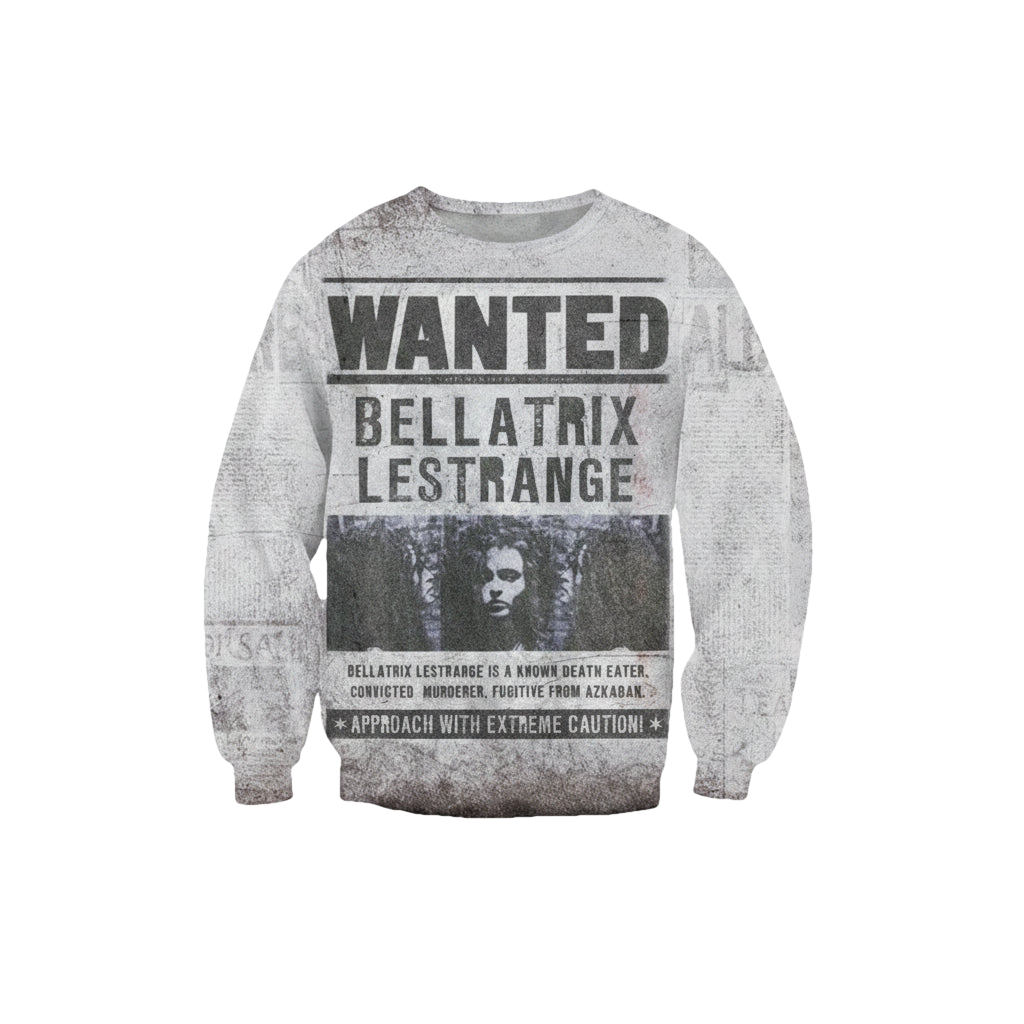 Bellatrix Lestrange Crewneck Sweater Women Men Harajuku Vintage Sweater 3D Letters Casual Pullover Hoodie Top Sh6480 ? Usalast