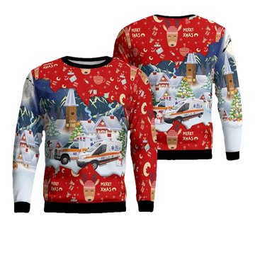 Bell Ambulance Milwaukee Wisconsin Christmas Sweater 3D ? Y011 ? Usalast