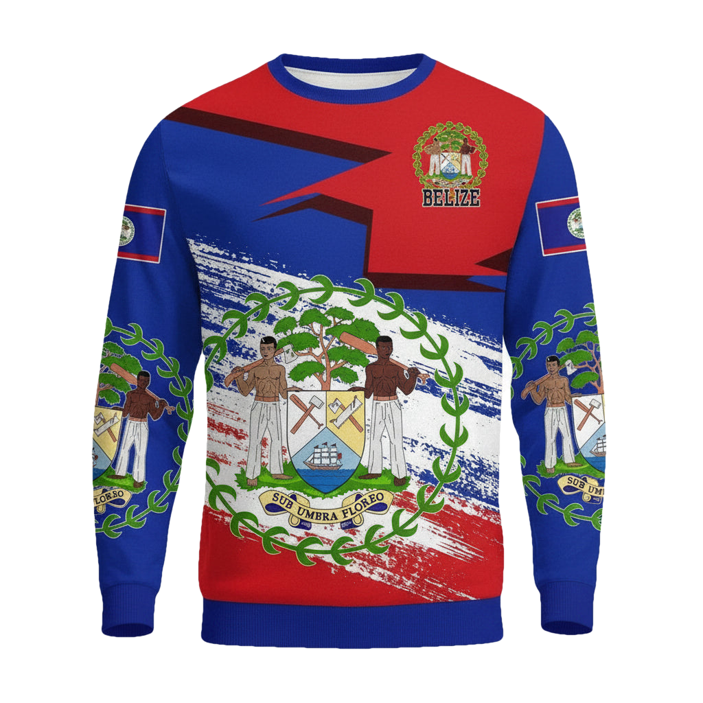 Belize Sweater ? Coat Of Arms Of Belize Flag A25 ? Usalast