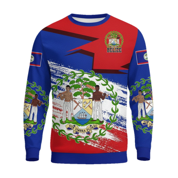 Belize Sweater ? Coat Of Arms Of Belize Flag A25 ? Usalast