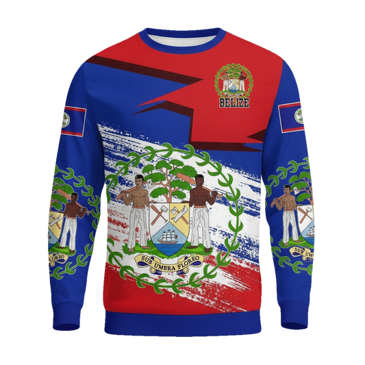Belize Sweater ? Coat Of Arms Of Belize Flag A25 ? Usalast