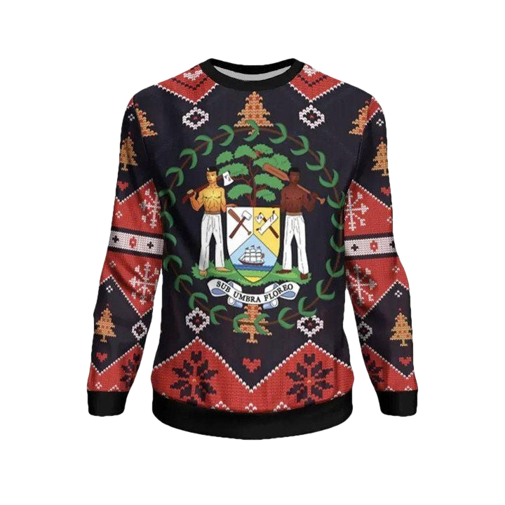 Belize Christmas Sweater ? Santa Claus Ho Ho Ho ? Bn1810 ? Usalast