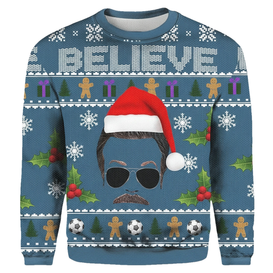 Believe Team Ted Lasso Ugly Christmas 3D Sweater ? Usalast