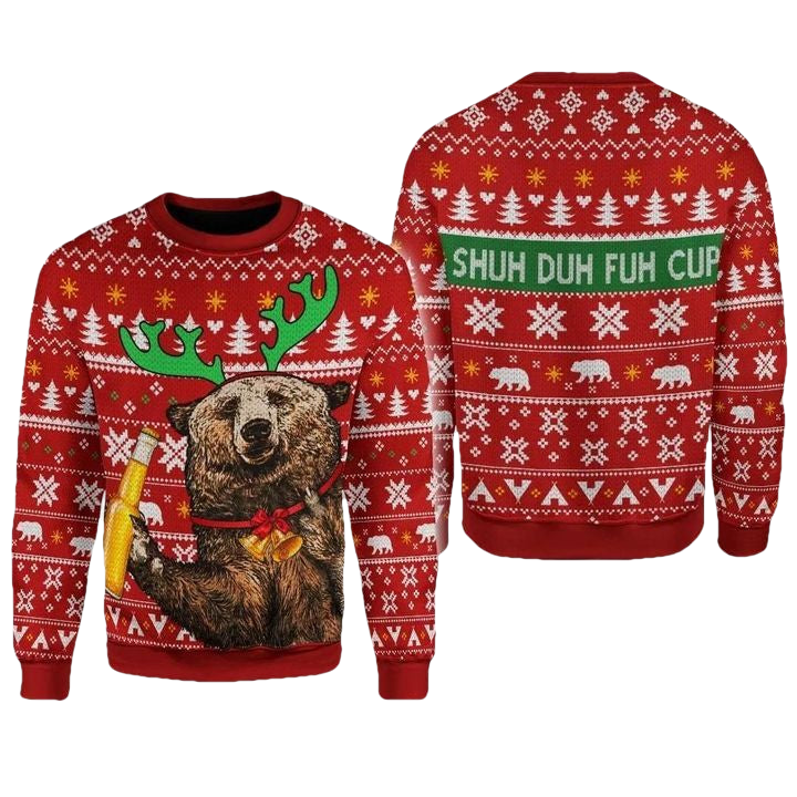 Beer Shuh Duh Fuhh Cup Ugly Christmas Sweater 2022 ? Usalast