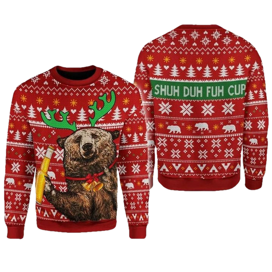 Beer Shuh Duh Fuhh Cup Ugly Christmas Sweater 2022 ? Usalast