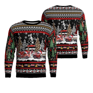 Beech Mountain North Carolina Beech Mountain Volunteer Fire Department Christmas Sweater 3D ? Usalast