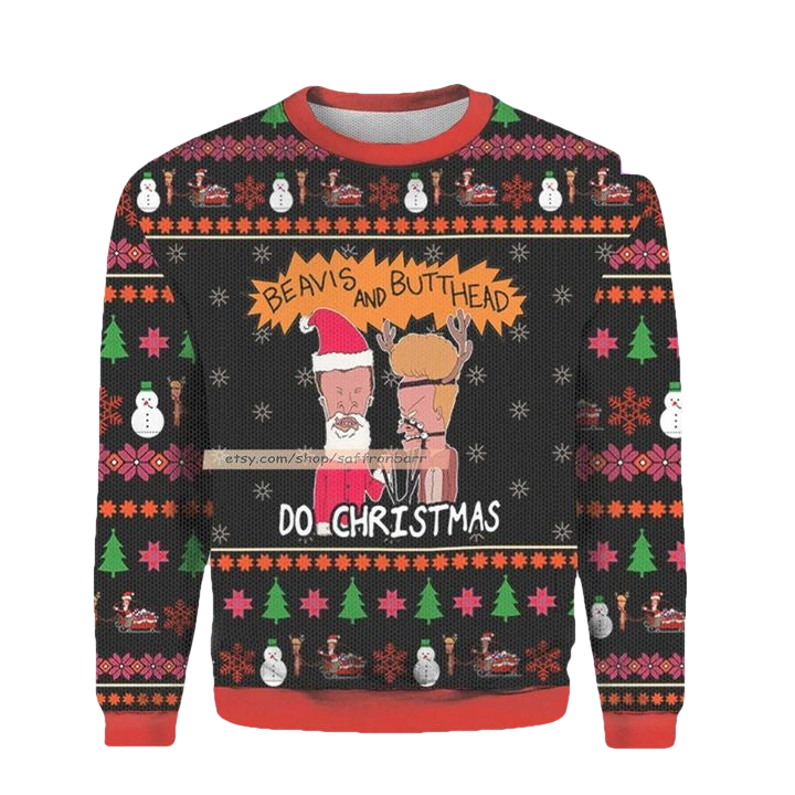 Beavis Butthead Do Xmas Merry 3d Ugly Christmas Sweater ? Usalast