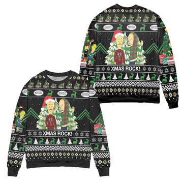 Beavis and Butt-Head Xmas Rock Ugly Christmas Sweater ? Usalast
