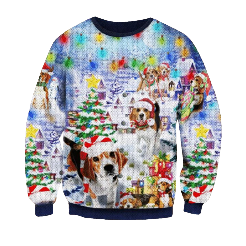 Beagle Snow Tree Christmas Sweater Cute Dog Ugly Christmas Sweater Xmas Gift For Him Her ? Usalast