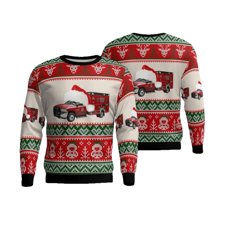 Bay County EMS Christmas AOP Sweater ? Usalast