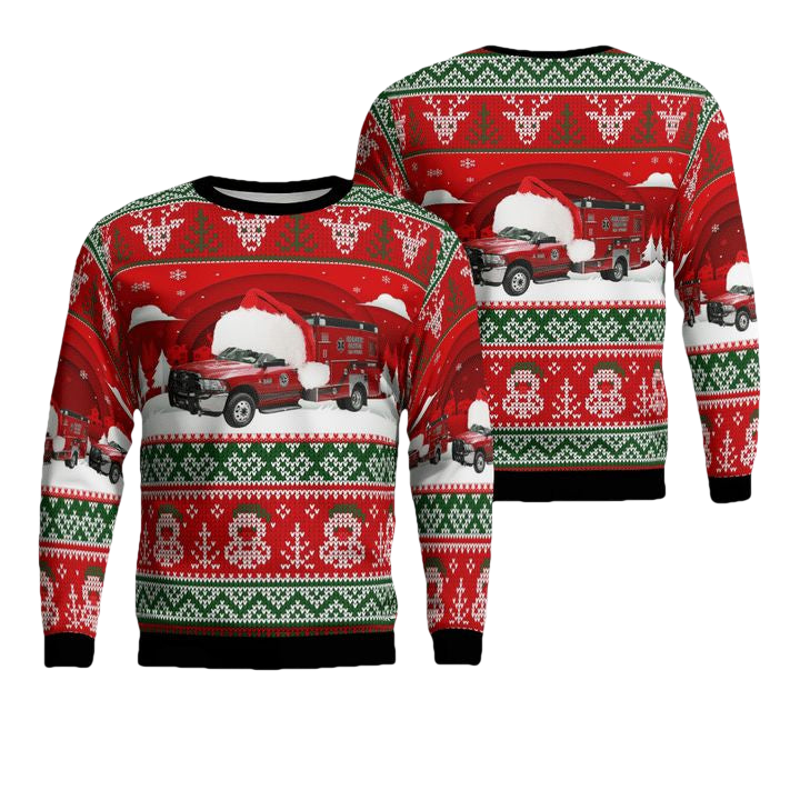 Bay County EMS Christmas AOP Sweater ? 8N01 ? Usalast