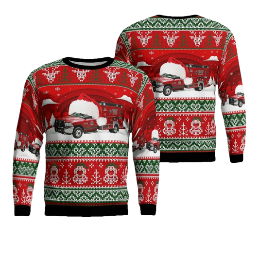 Bay County EMS Christmas AOP Sweater ? 8N01 ? Usalast
