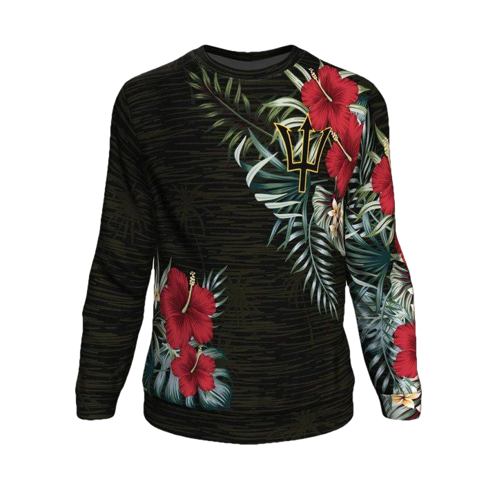 Barbados Hibiscus Sweater Sweater A7 ? Usalast
