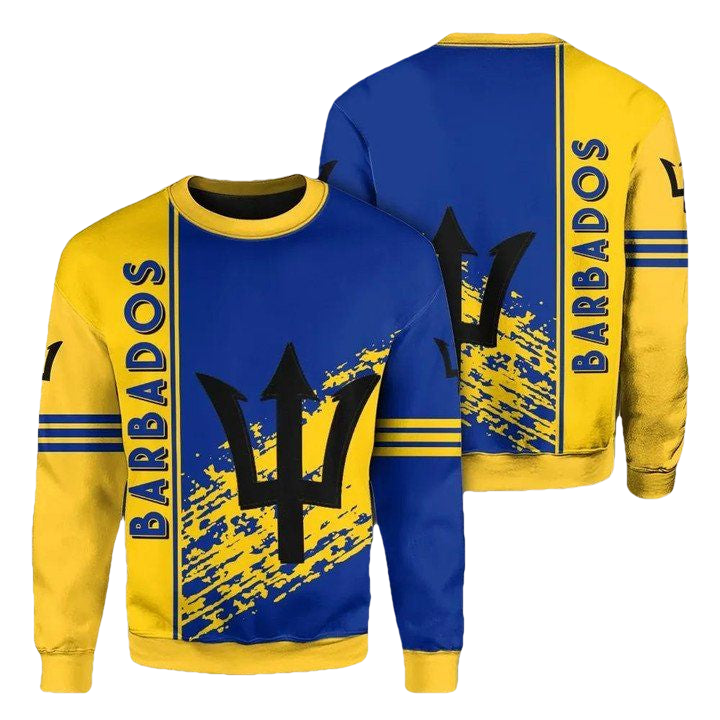 Barbados Coat Of Arms Sweater Quarter Style J7 ? Usalast