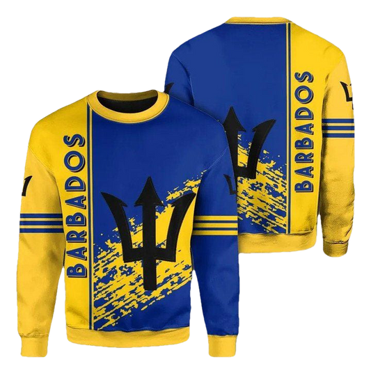 Barbados Coat Of Arms Sweater Quarter Style J7 ? Usalast