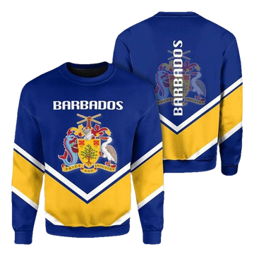 Barbados Coat Of Arms Sweater Lucian Style J5W ? Usalast