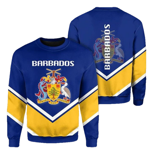Barbados Coat Of Arms Sweater Lucian Style J5W ? Usalast