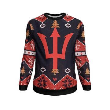 Barbados Christmas Sweater ? Santa Claus Ho Ho Ho ? Bn1810 ? Usalast