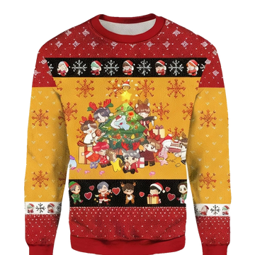 Bangtan Boys Friends BTS Chibi Ugly Xmas 3D Sweater ? Usalast