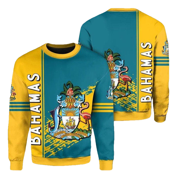 Bahamas Coat Of Arms Sweater Quarter Style J7 ? Usalast