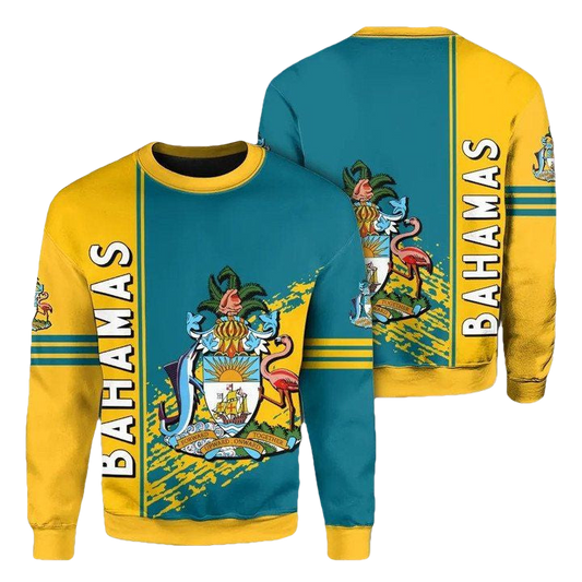 Bahamas Coat Of Arms Sweater Quarter Style J7 ? Usalast