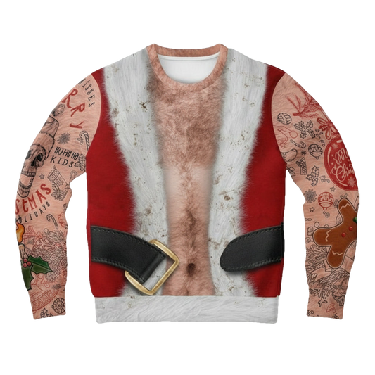 Bad Santa Xmas Funny Caucasian Santa Gag For Naughty 3d Ugly Christmas Sweater ? Usalast