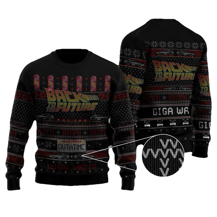 Back To The Future 121 Gigawatts Christmas Sweater ? Usalast