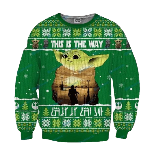 Baby Yoda This Is The Way Ugly Christmas Sweater ? Usalast