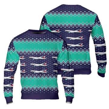 Austrian Airlines Boeing 777-2Z9 ER AOP Ugly Christmas Sweater ? Usalast