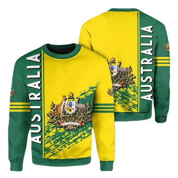 Australia Coat Of Arms Sweater Quarter Style J7 ? Usalast