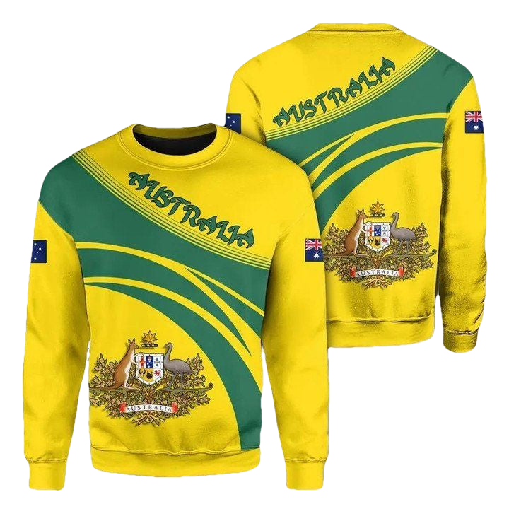 Australia Coat Of Arms Sweater Cricket Style J5W ? Usalast