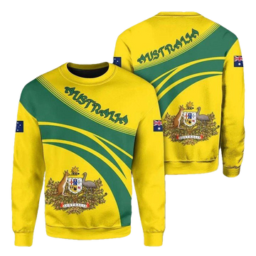 Australia Coat Of Arms Sweater Cricket Style J5W ? Usalast
