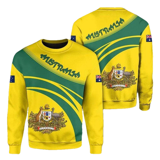 Australia Coat Of Arms Sweater Cricket Style J5W ? Usalast
